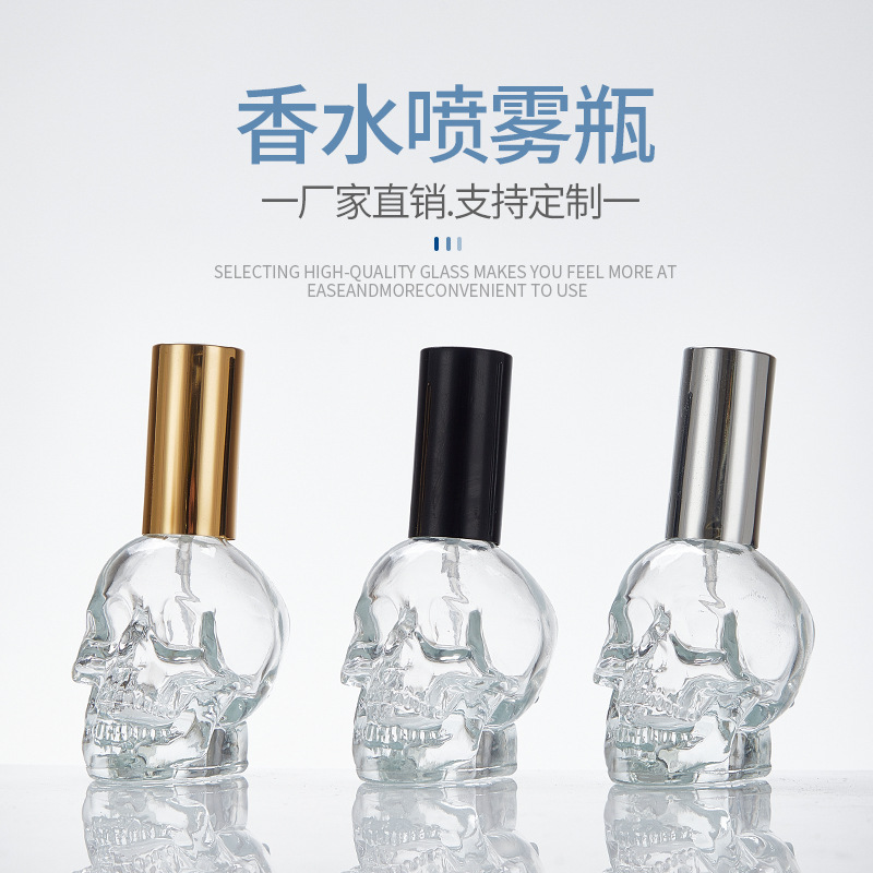 Perfume Fragrance Story - Флакон-спрей из стекла в форме черепа,