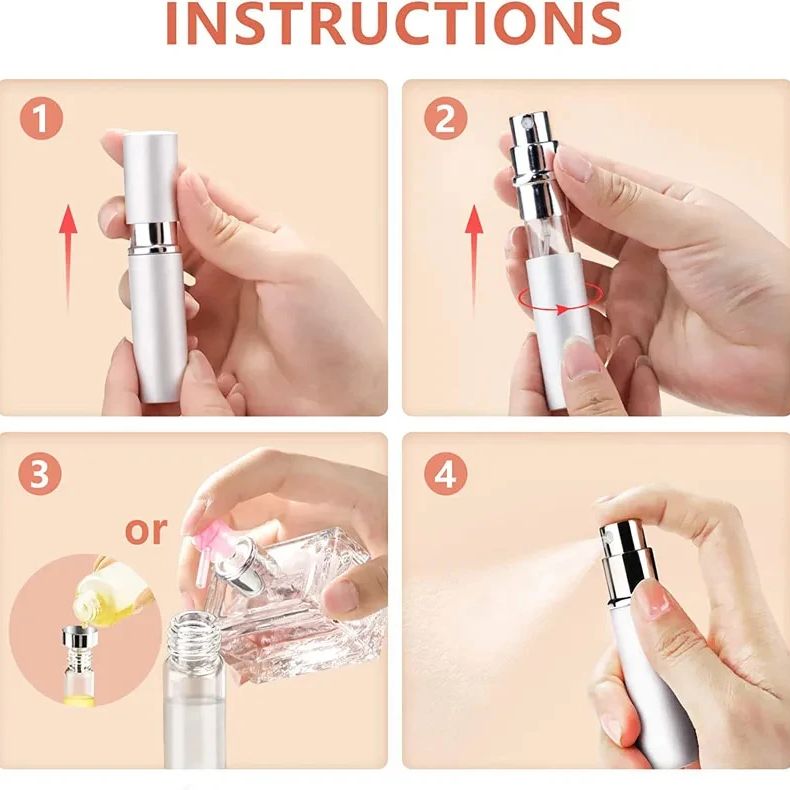 4 шт. + 4 аксессуара, 5 мл мно – обзор и цена Fragrance Atomizer Pump